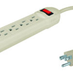 Barra multicontacto 6 entradas cable 20cm 16AWG