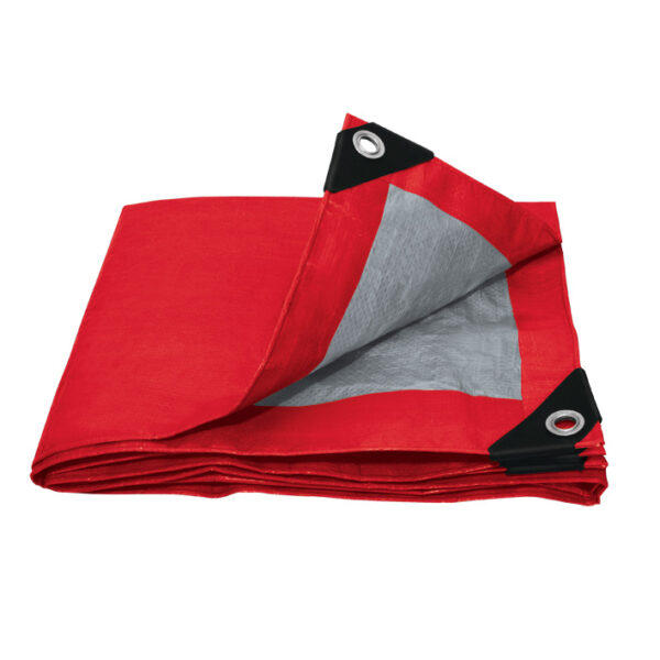 Lona de polietileno color roja 5m x 6m