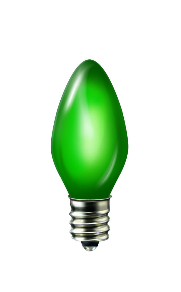 Foco Led Vela Color Sólido, Verde, 0.5W, 2PACK