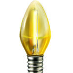 Foco Led Vela Color, Traslúcido, Amarillo, 0.5W, 2PACK